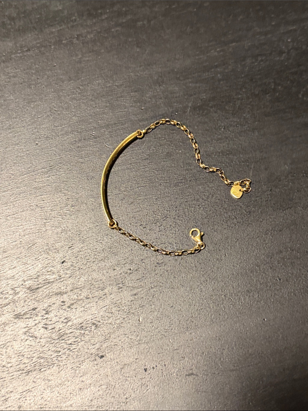 Thomas Sabo Gold Curved Bar Chain Bracelet